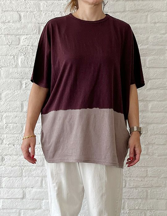 74 ボルドー×ピンクベージュ：スタッフ 160cm
