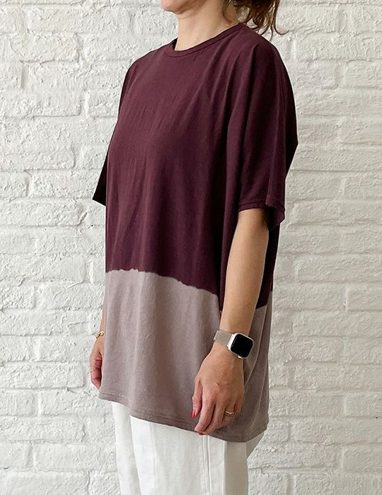 74 ボルドー×ピンクベージュ