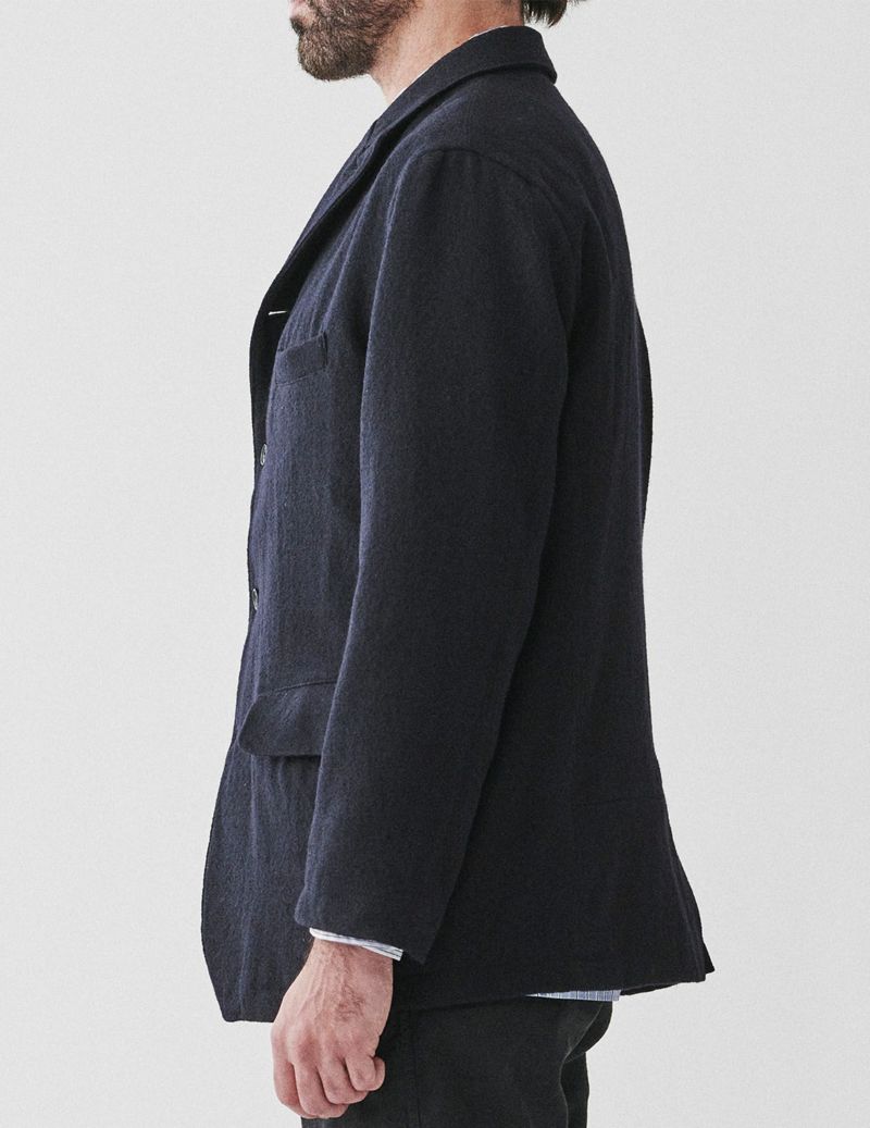 W POINT】【SALE】WOOLツイル ピークドラペルジャケット