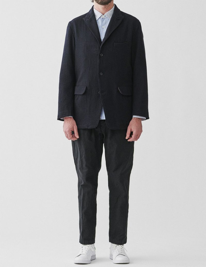 W POINT】【SALE】WOOLツイル ピークドラペルジャケット