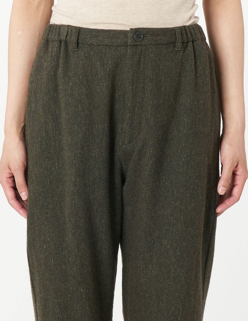 パドカレ✽テーパードパンツ リネンレーヨンストレッチ テーパードパンツ | pas de calais Online