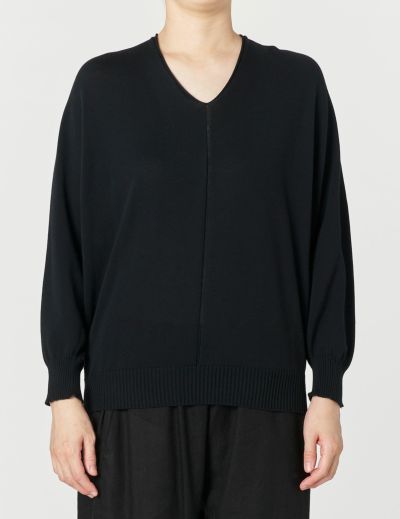 【FINAL SALE】ウォッシャブルソフトコットン Vネックプルオーバー