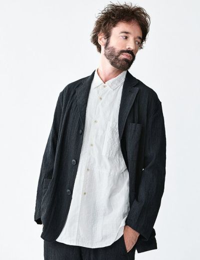【W POINT】【SALE】WO先染ヤスリ目フェイス カバーオールジャケット