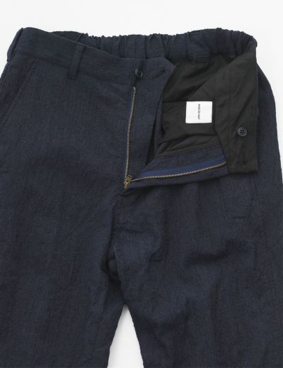 【W POINT】【SALE】WO先染ヤスリ目フェイス テーパードパンツ