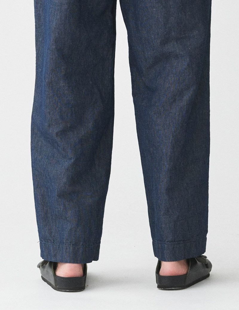 W POINT】【SALE】9oz CO/LIキャンバスデニム ワイドワンタック
