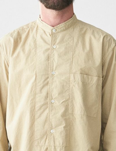 【W POINT】【SALE】オーガニックCOブロード スタンドカラーロングシャツ