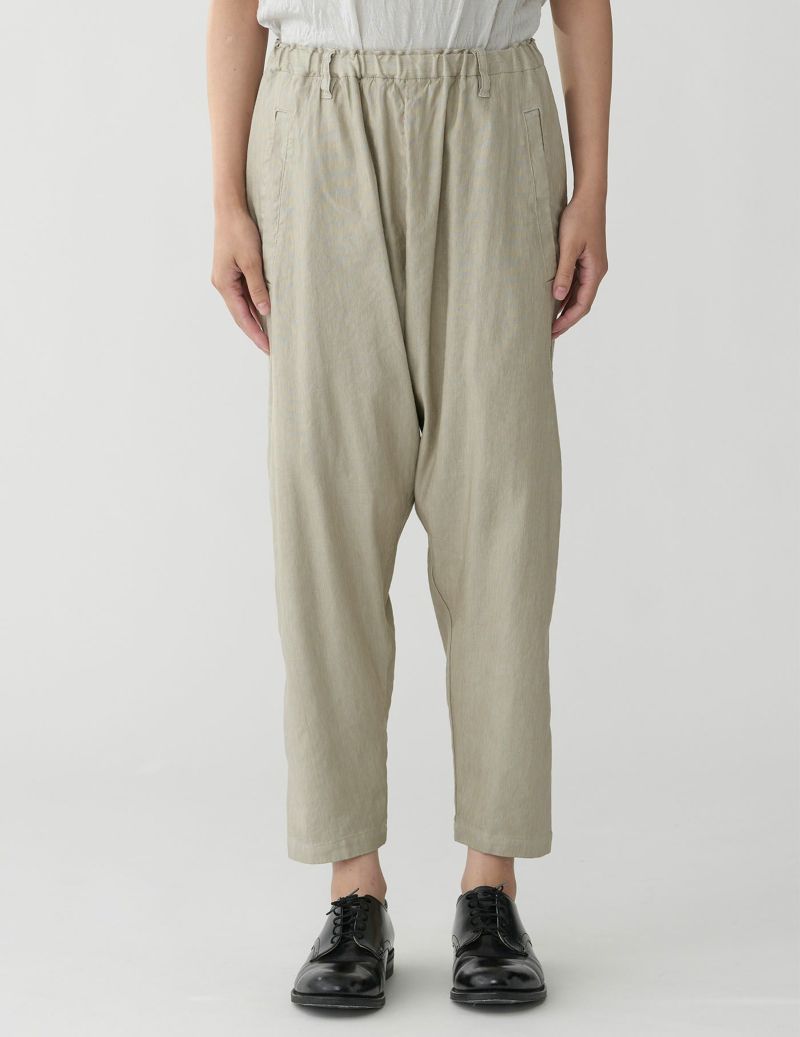 Pas de Calais 麻レーヨンストレッチ ルーズスキニーパンツ SALE】リネンレーヨンストレッチ ルーズスキニーパンツ