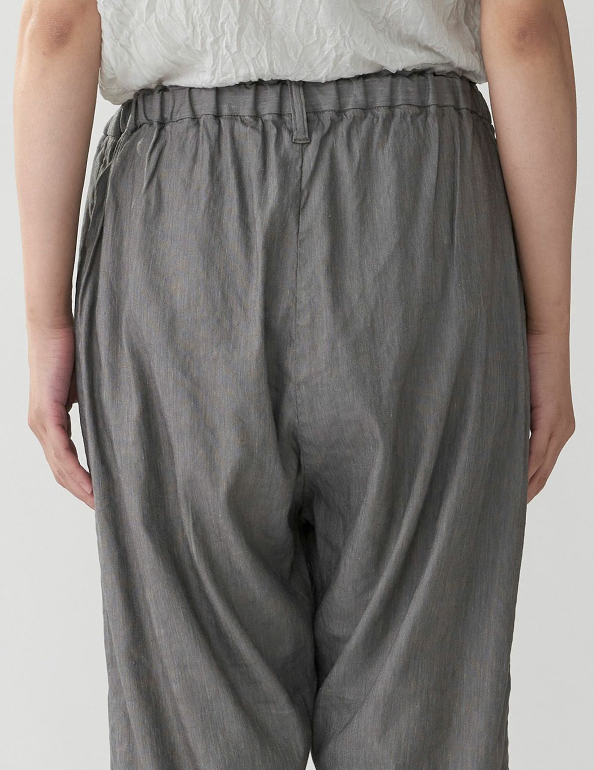 Pas de Calais 麻レーヨンストレッチ ルーズスキニーパンツ SALE】リネンレーヨンストレッチ ルーズスキニーパンツ