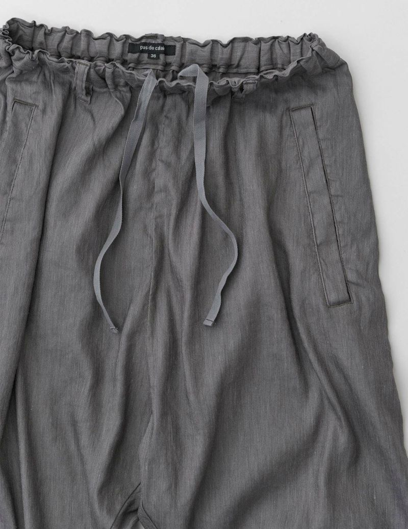 Pas de Calais 麻レーヨンストレッチ ルーズスキニーパンツ SALE】リネンレーヨンストレッチ ルーズスキニーパンツ