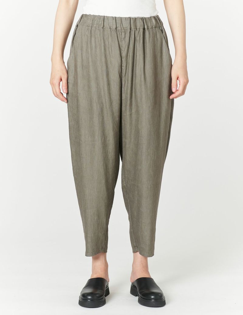 パドカレ　トップス&パンツ リネンレーヨンストレッチ テーパードパンツ | pas de calais
