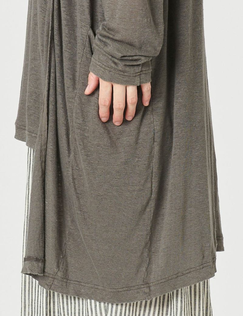 SALE】ウォッシャブルリネン ロングカーディガン | (パドカレ