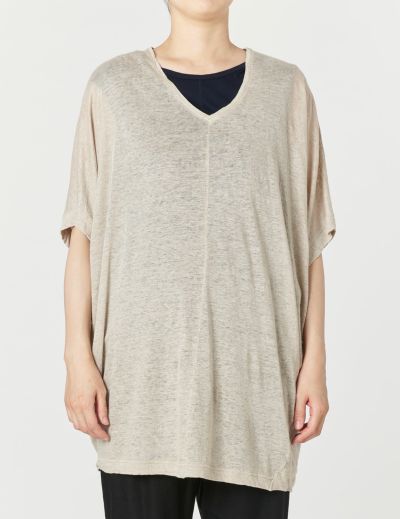 【FINAL SALE】ウォッシャブルリネン ロングプルオーバー