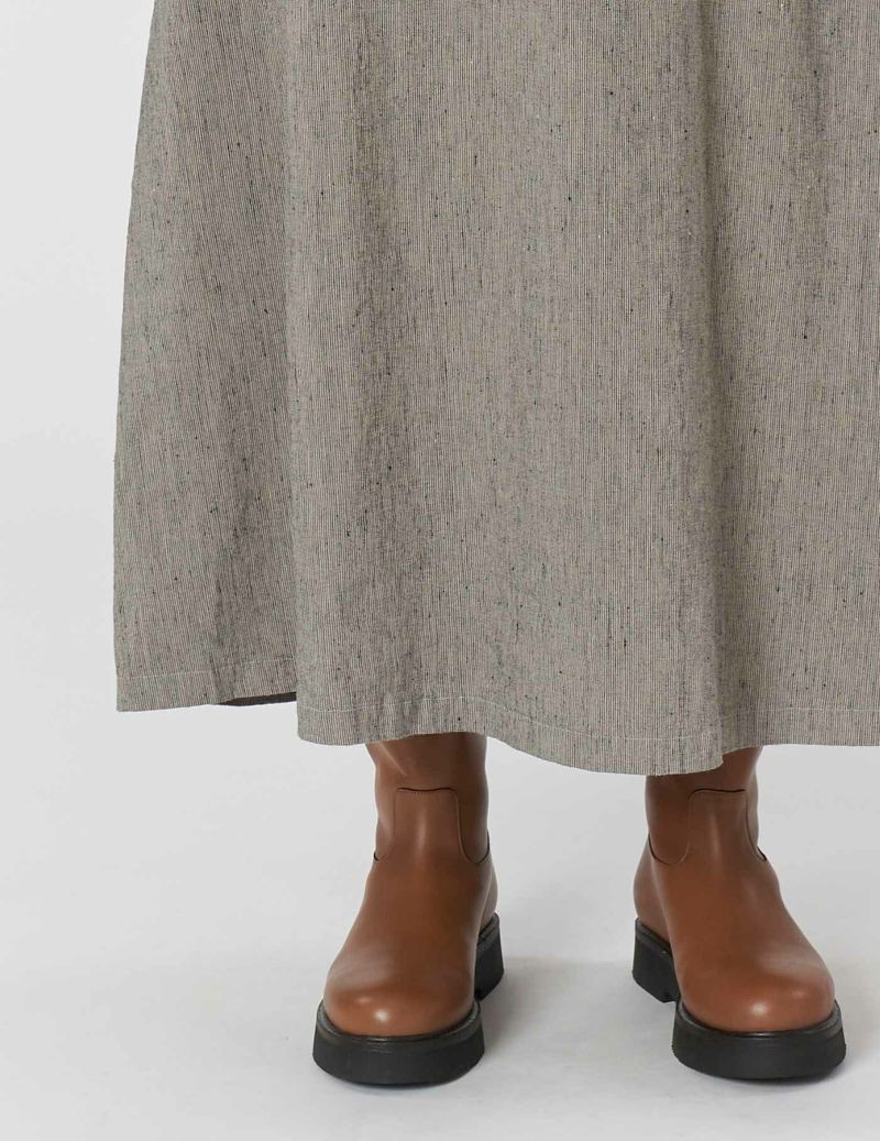 SALE】リネンレーヨンストレッチストライプ スカート