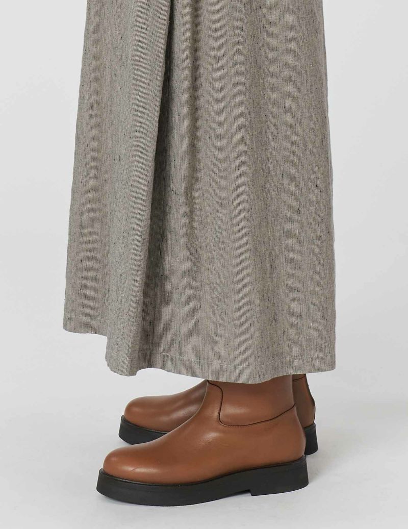 SALE 2BUY more 10%OFF】リネンレーヨンストレッチストライプ スカート