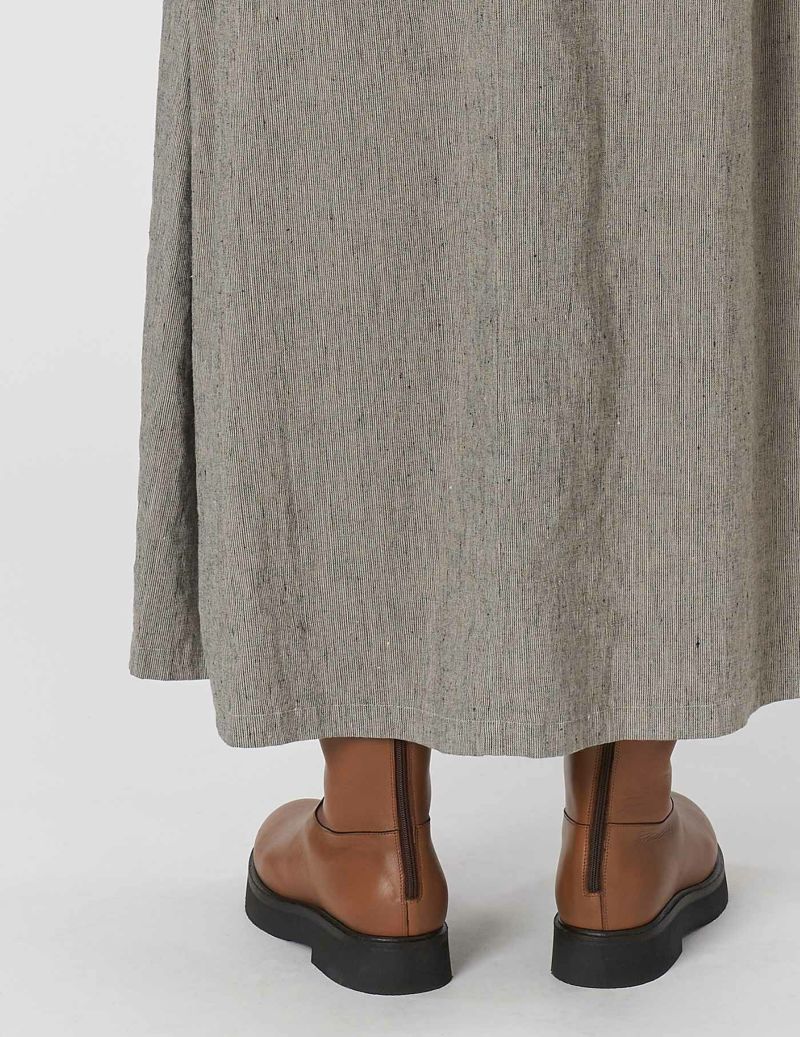SALE】リネンレーヨンストレッチストライプ スカート
