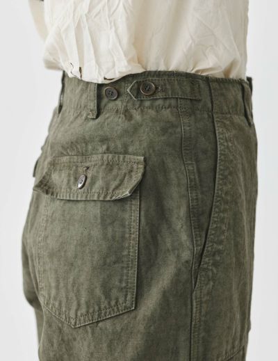 パドカレ　パンツ リネンレーヨンストレッチ テーパードパンツ | pas de calais