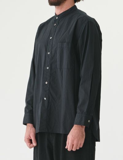 【W POINT】【SALE】オーガニックCOブロードスタンドカラーロングシャツ