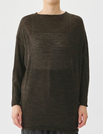 FINAL SALE】エアリーウール ラウンドヘムVネック プルオーバー