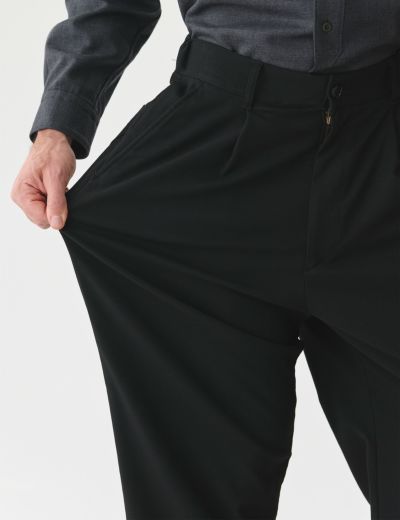 【FINAL SALE】PE/RAツイルストレッチワンタックワイドパンツ