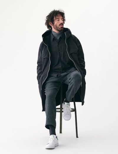 【FINAL SALE】CO/NYウエザー×CO/PO/WOツイルリバーシブミリタリーフーデットコート