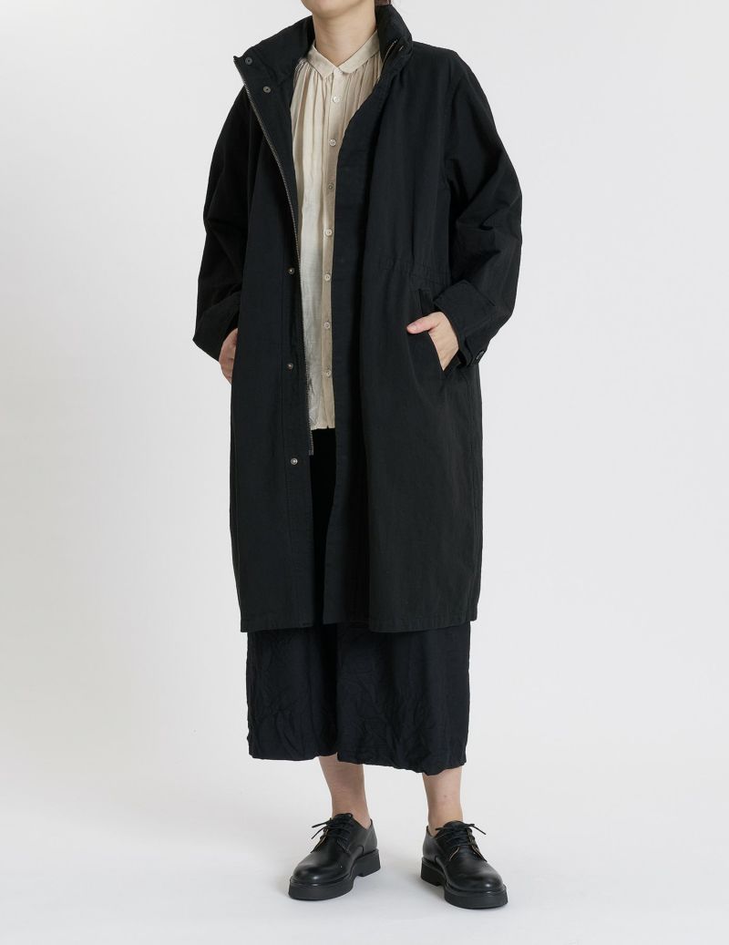 美品✨pas de calaisパドカレボタニカルダイブラウスチュニック黒豆染め W POINT】ボタニカルダイ ブラウス | (パドカレ)公式オンライン
