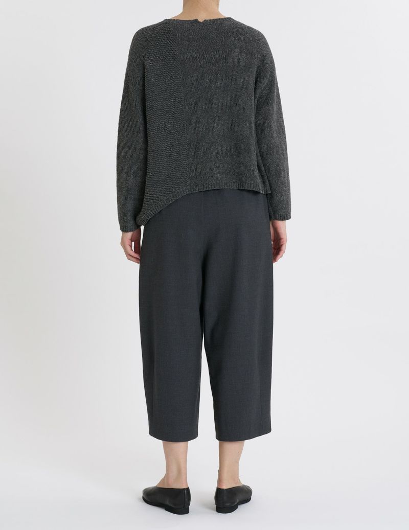 パドカレ　パンツ リネンレーヨンツイルストレッチ ワイドパンツ | pas de calais