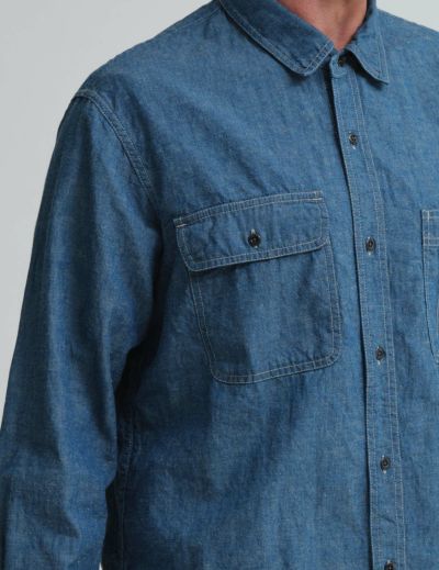 【W POINT】【SALE】CO/LIシャンブレーワークシャツ