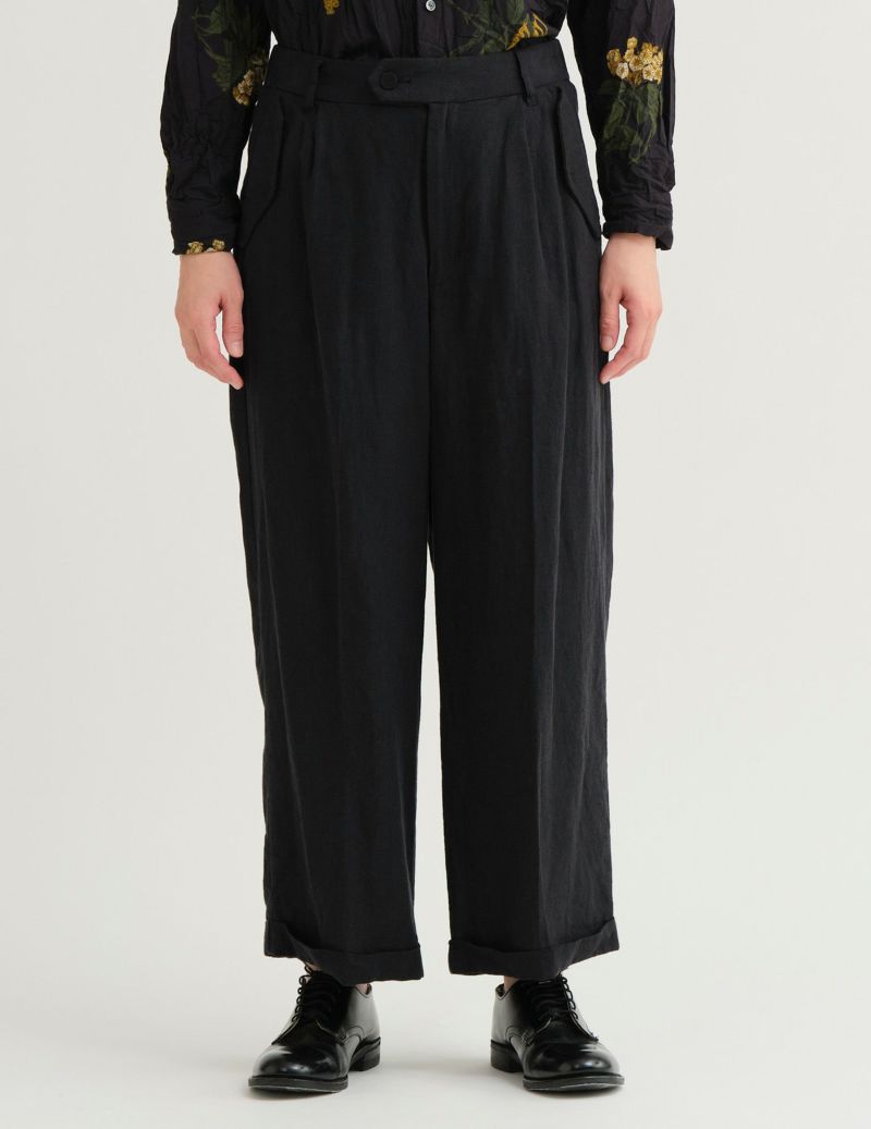SALE 2BUY more 10%OFF】リネンヘンプキャンバス パンツ