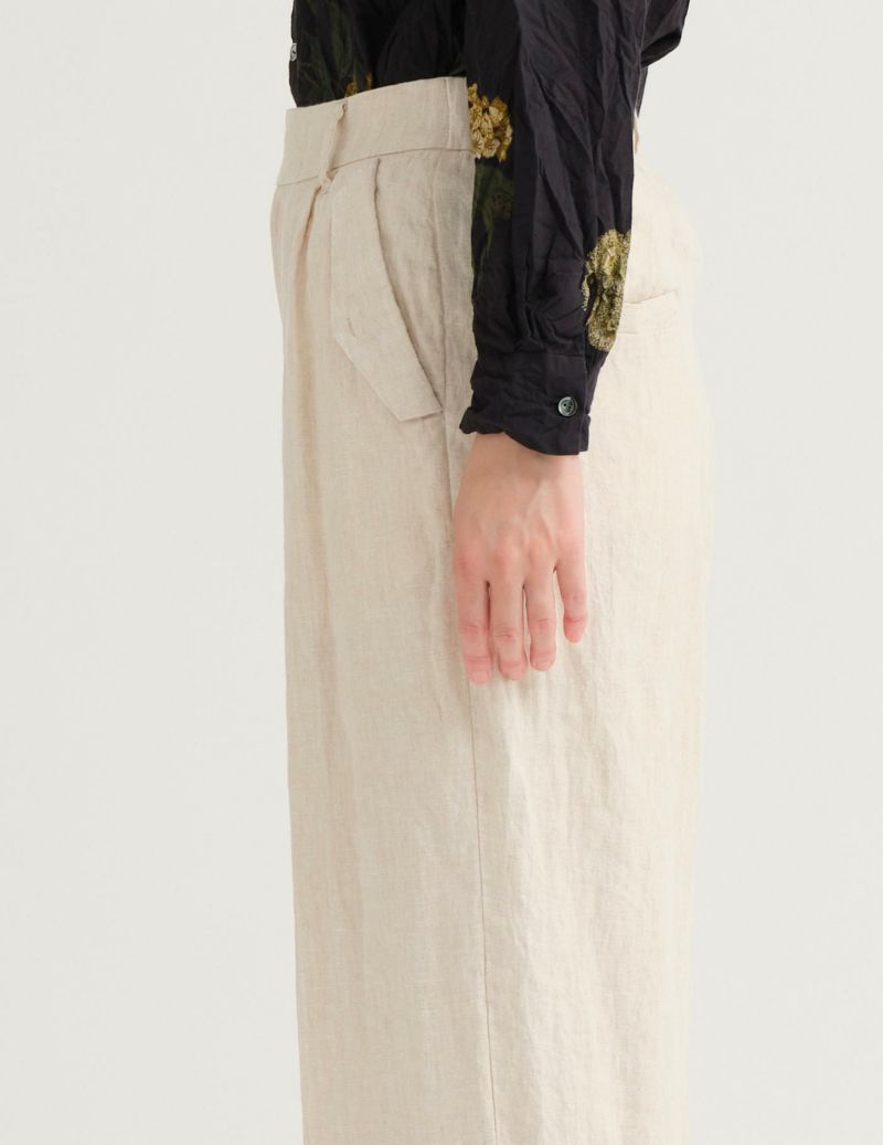SALE 2BUY more 10%OFF】リネンヘンプキャンバス パンツ