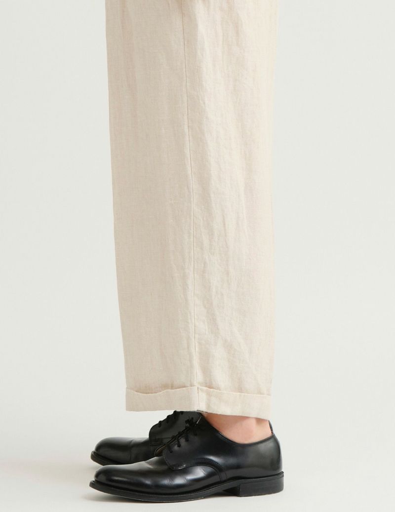 SALE 2BUY more 10%OFF】リネンヘンプキャンバス パンツ