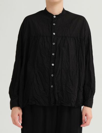 【SALE】80/1コットンローン スタンドカラーシャツ