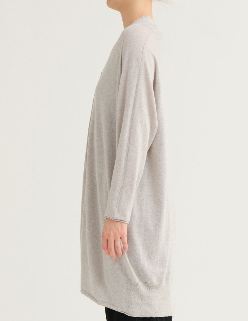 パドカレ pas de calais 麻 リネンニット ロングジレカーディガン