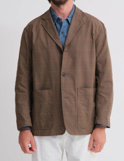 【W POINT】【SALE】NY/PEチェックカバーオールジャケット