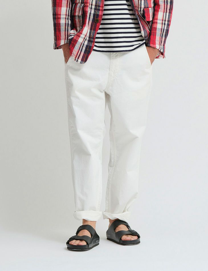 Cottonチノクロスペグトップパンツ