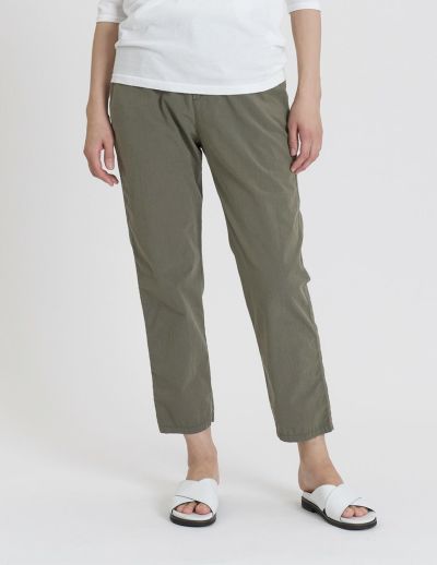 リネンレーヨンツイルストレッチ ワイドパンツ | pas de calais