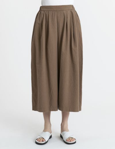 【pas de calais】ゆったりガウチョ✳︎ベージュ✳︎美品 pas de calais】ゆったりガウチョ✳︎ベージュ✳︎美品 - パンツ