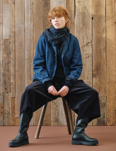 【pas de calais】キレイめガウチョ✴︎ネイビー✴︎美品 KOEISTORE ワイドパンツ レディース 春 夏 春夏 黒 ガウチョ