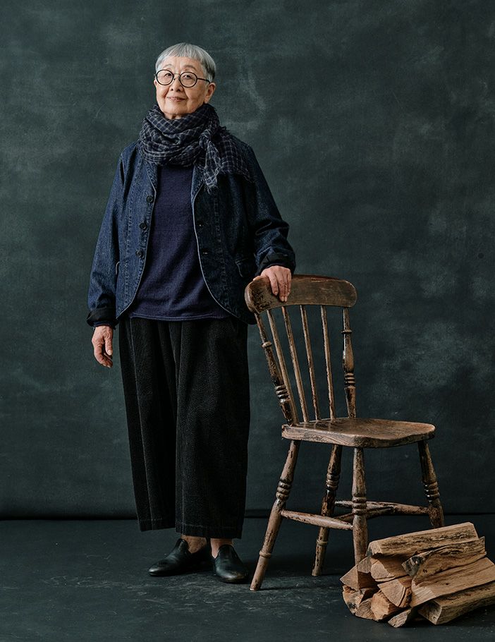 24 インディゴ/36size：モデル 155cm
