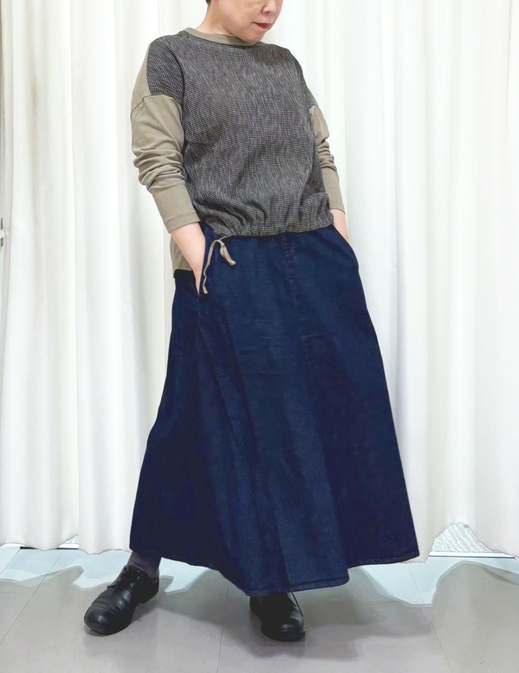 24 インディゴ/36size：スタッフ154㎝