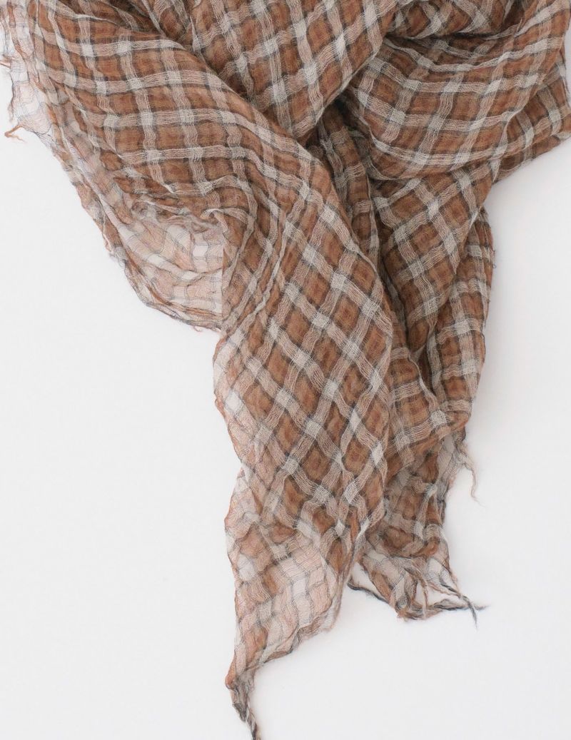 カシミヤ羽衣先染めクラシックチェック ストール | (パドカレ)公式