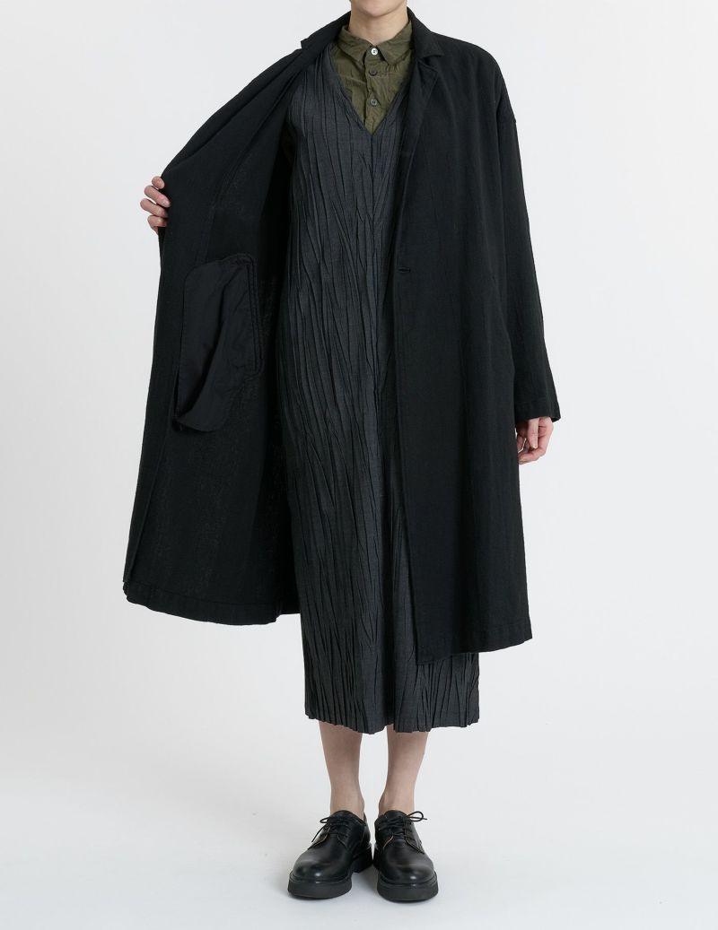 先染めコットンリネンカルゼ コート | (パドカレ)公式オンラインストア