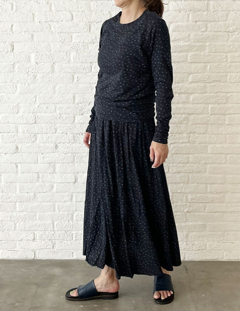 24 インディゴ×オフホワイトpt：スタッフ 159cm