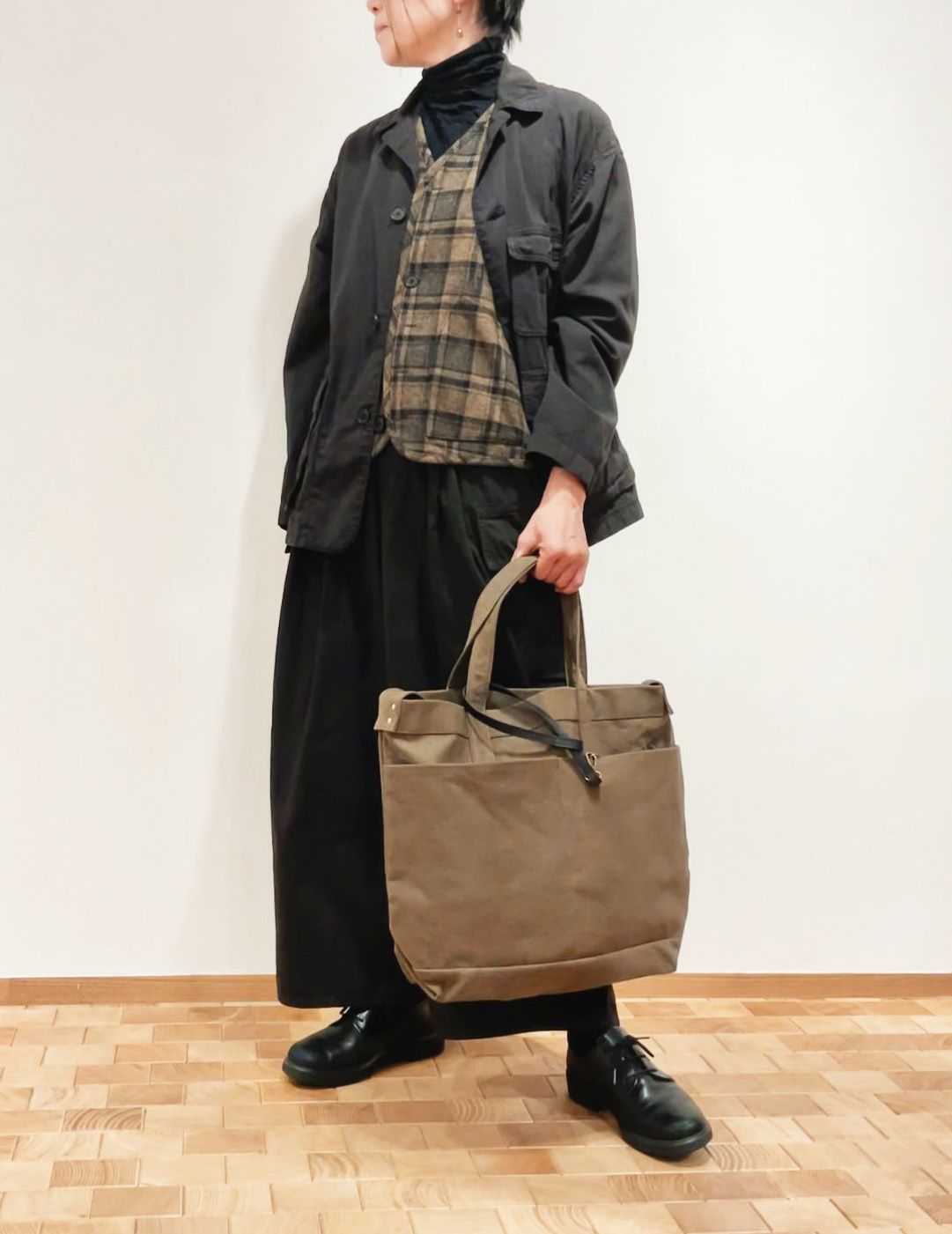 60 ダークブラウン/34size：スタッフ165㎝