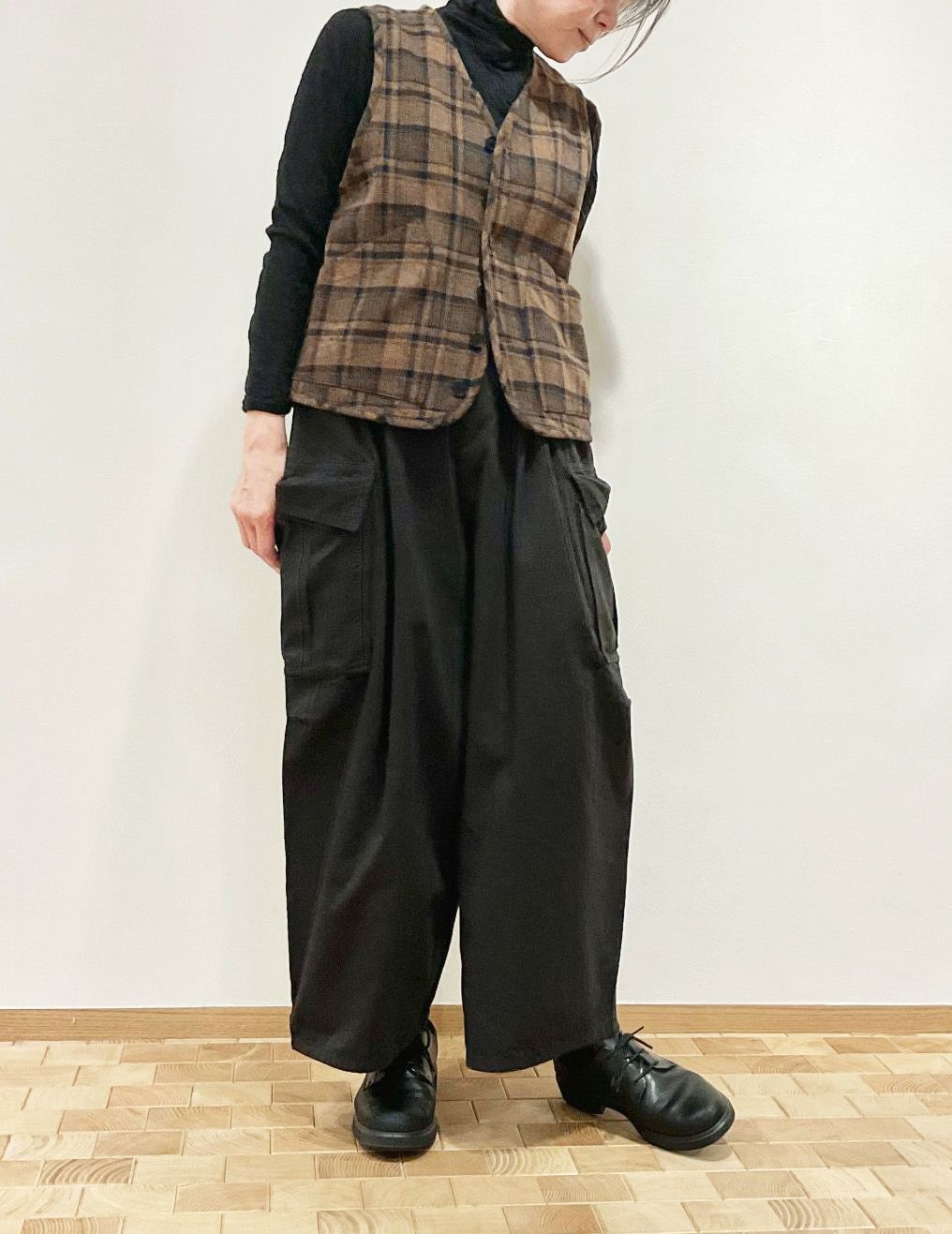 60 ダークブラウン/34size：スタッフ165㎝