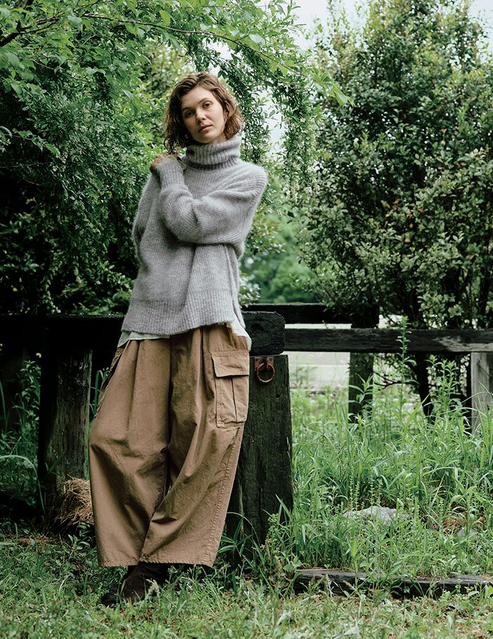 64 ベージュ/36size：モデル 177cm