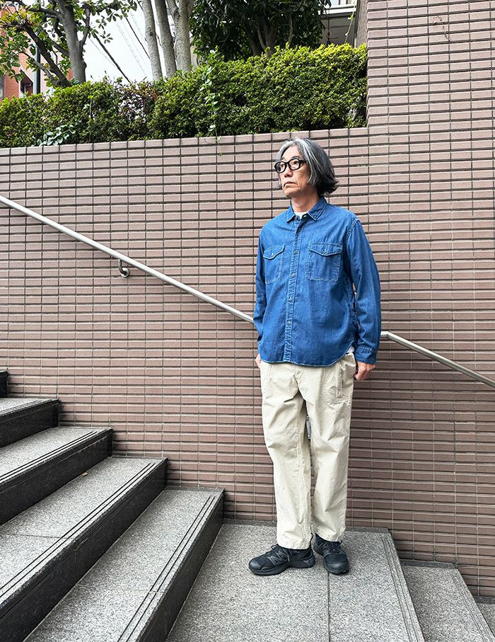 35 ブルー　Msize：スタッフ178㎝