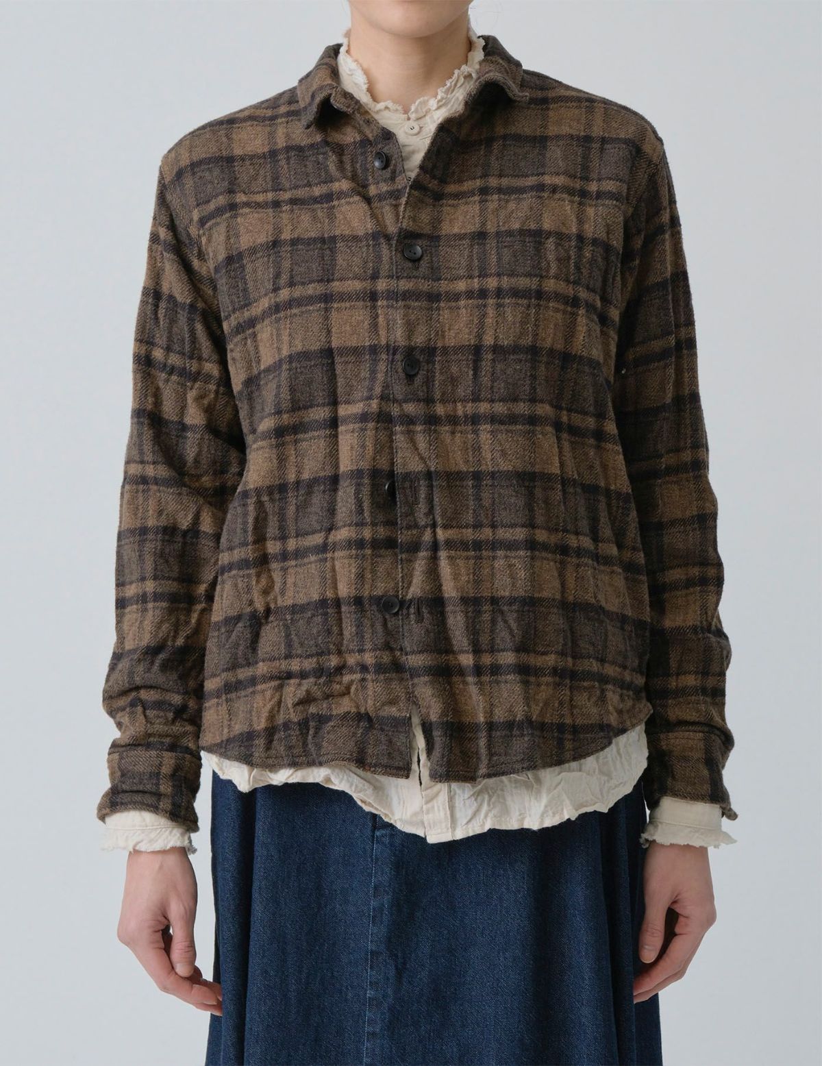 60 ブラウン/36(M)size：モデル 169cm