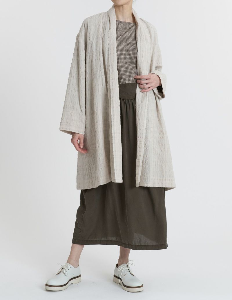 お値下げ✳︎パドカレ　コート VIP SALE】先染めコットンリネンカルゼ コート | (パドカレ)公式