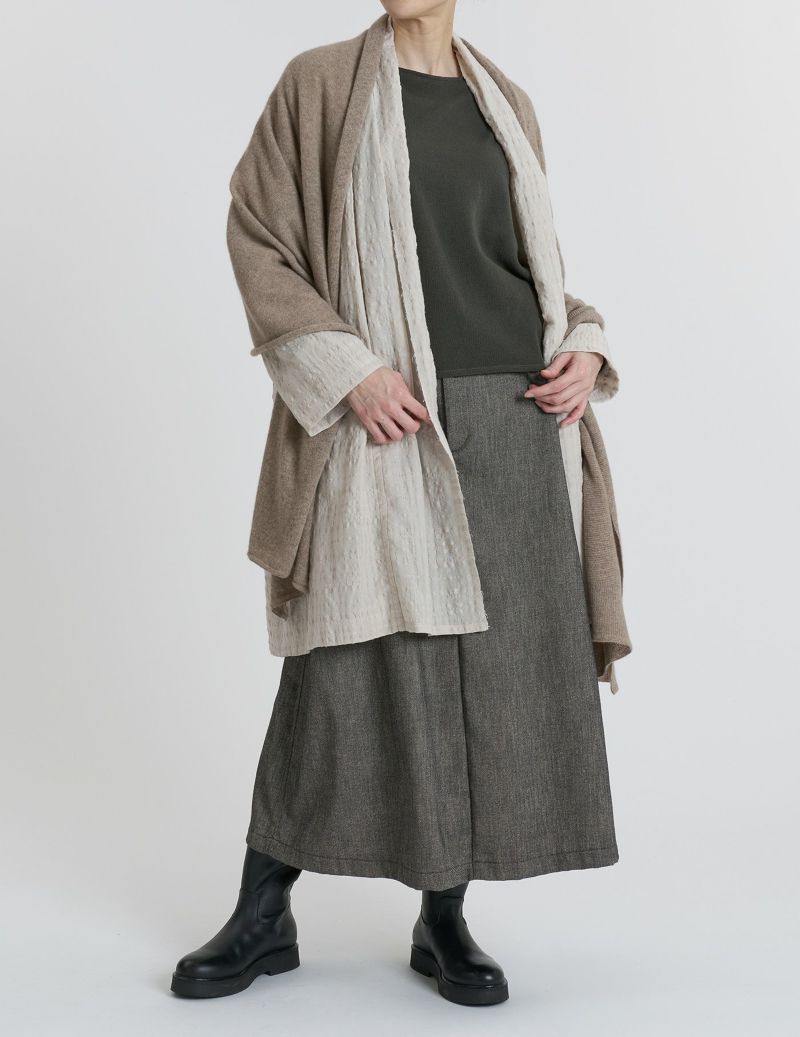 パドカレ　グレー チェック柄 ロングコート羽織り パドカレ グレー チェック柄 ロングコート羽織り 楽天市場】グレン