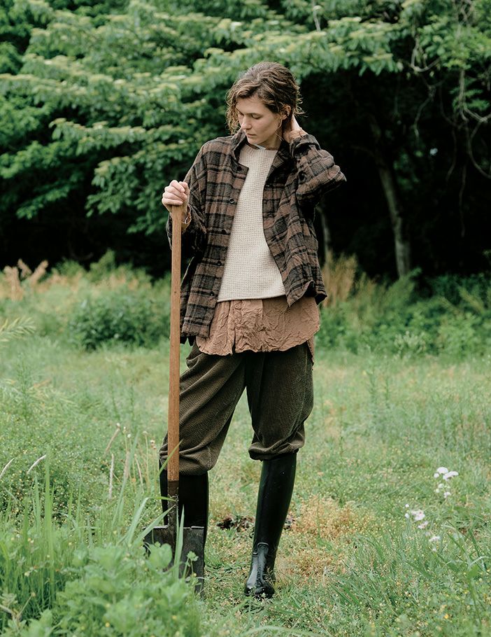 60 ブラウン：モデル 177cm